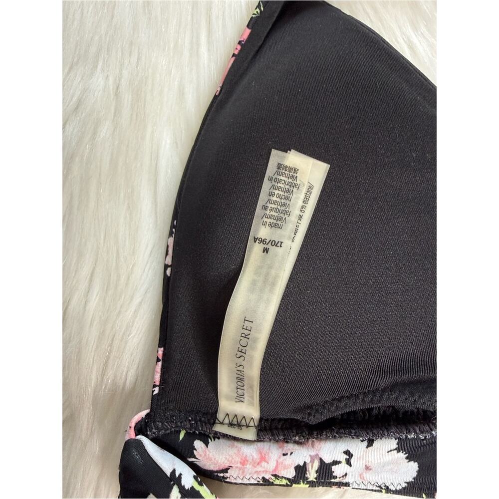 Victoria’s Secret Black and Pink Floral Halter Bikini Set - Picture 4 of 9